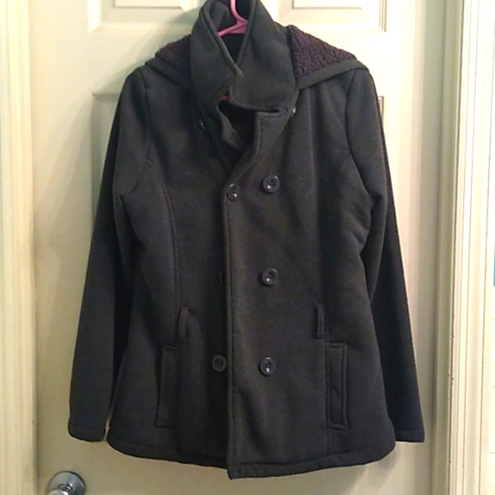 Dark grey Pea Coat size junior medium